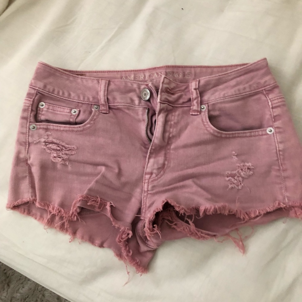 american eagle shorts distressed